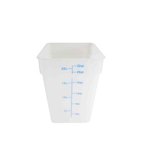 Thunder Group PLSFT022TL 22 Qt Square Translucent Polypropylene Food Storage Container