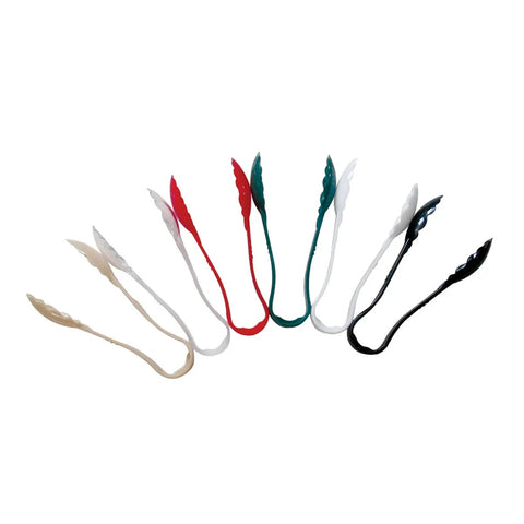 Thunder Group PLSGTG006BG 6" Beige Polycarbonate Scallop Grip Serving Tong