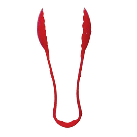 Thunder Group PLSGTG006RD 6" Red Polycarbonate Scallop Grip Serving Tong