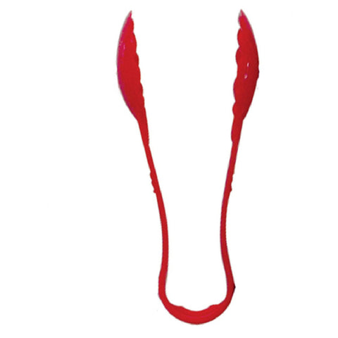 Thunder Group PLSGTG009RD 9-Inch Red Polycarbonate Scallop Serving Tongs