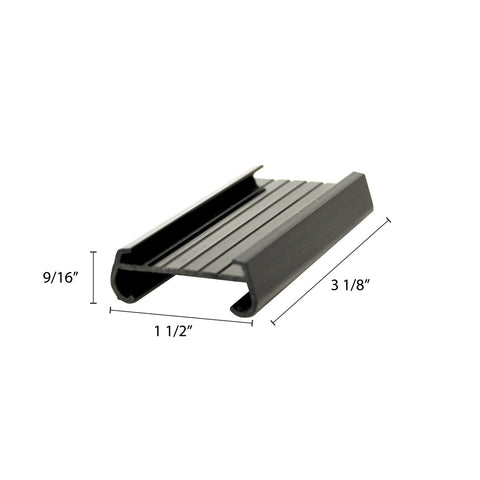 Thunder Group PLSL003BK 3" Black Plastic Shelf Label Holder, Pack of 4