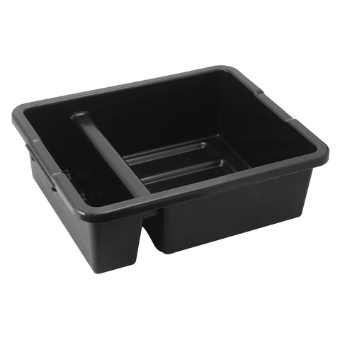 Winco PLTC-7K Heavyweight Polypropylene Divided Bus Box, Black