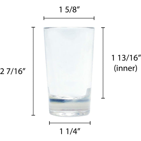Thunder Group PLTHSG001CC 1 oz. Clear Polycarbonate Heavy Base Shot Glass