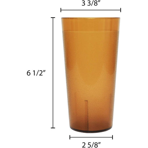 Thunder Group PLTHTB020A 20 oz Amber Plastic Tumbler
