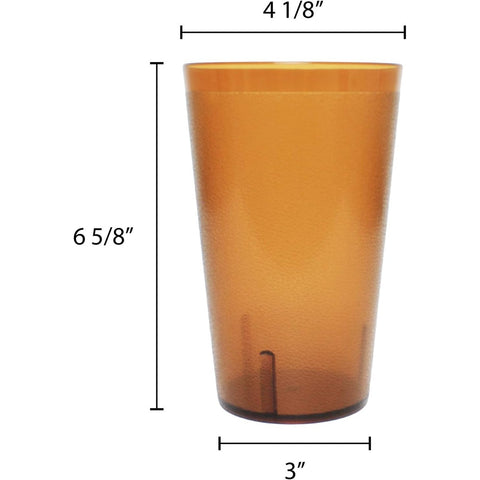 Thunder Group PLTHTB032A 32 oz Amber Plastic Tumbler