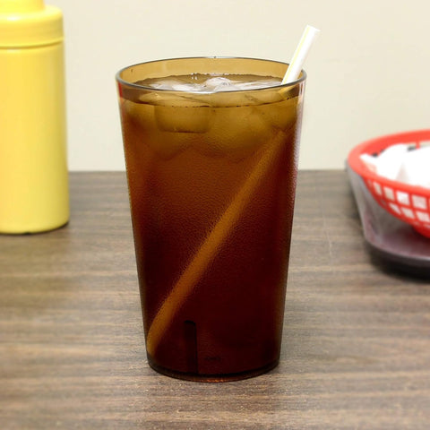 Thunder Group PLTHTB032A 32 oz Amber Plastic Tumbler