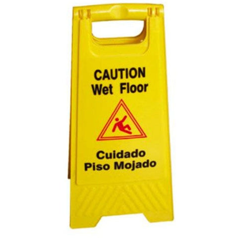 Thunder Group PLWFC024 Economy Double-Sided Wet Floor Caution Sign, 24" x 12"