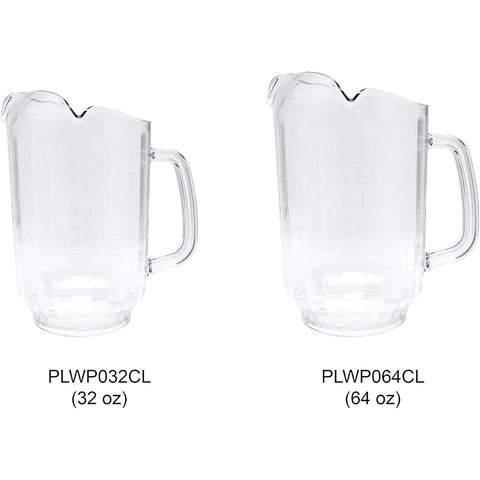 Thunder Group PLWP064CL 64 oz. Clear Polycarbonate Water Pitcher