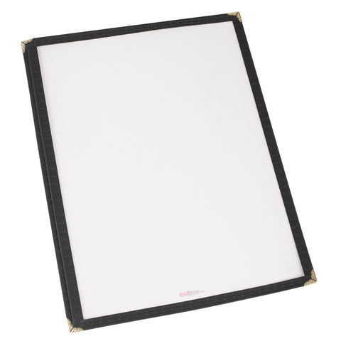 Winco PMC-9K Single Pocket Menu Cover, Black, 9-5/16 x 12-1/8
