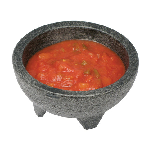Winco PMSB-10 10 oz Molcajete Salsa Bowl, 4-Piece Pack