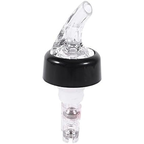Cresco Resco POURMBL1OZPDZ 1oz Measured Liquor Pourer, Black/Clear, Pack of 12