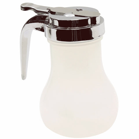 Tablecraft PP410 10 oz Teardrop Syrup Dispenser with Chrome-Plated Metal Top