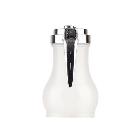 Tablecraft PP410 10 oz Teardrop Syrup Dispenser with Chrome-Plated Metal Top