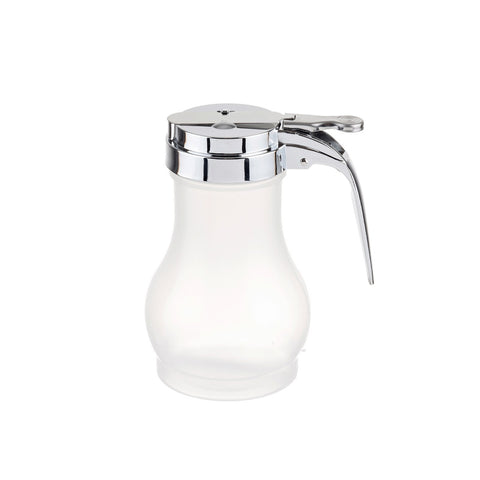 Tablecraft PP410 10 oz Teardrop Syrup Dispenser with Chrome-Plated Metal Top