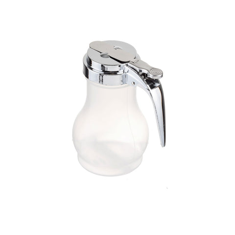 Tablecraft PP410 10 oz Teardrop Syrup Dispenser with Chrome-Plated Metal Top