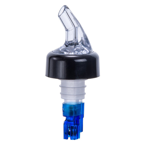 Winco PPA-087 Measured Pourer, 7/8 oz - Blue Tail, Clear/Black