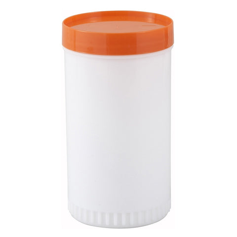 Winco PPB-2O 2 Qt Liquor and Juice Multi-Pour Bottle with Orange Spout and Lid