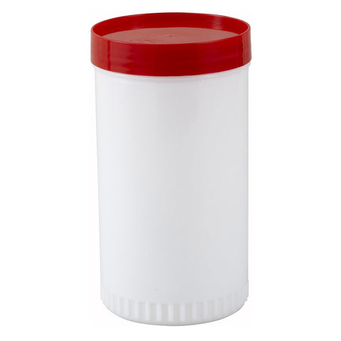 Winco PPB-2R 2 Qt. Liquor and Juice Pour Bottle with Red Spout and Lid