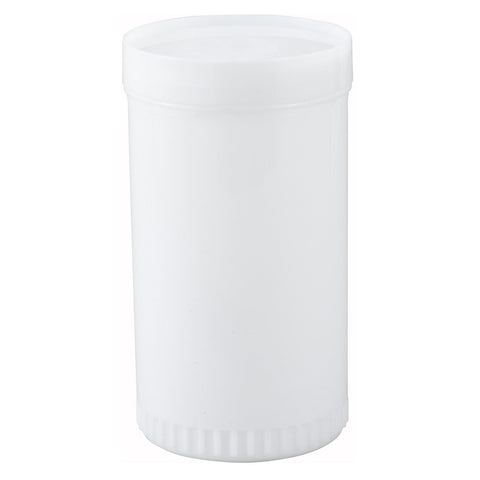 Winco PPB-2W 2 Qt Liquor and Juice Pour Bottle with White Spout and Lid