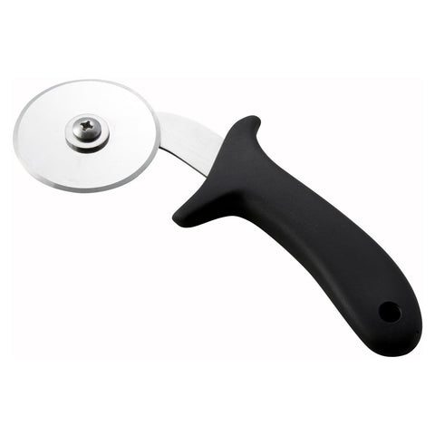 Winco PPC-2 2-1/2" Stainless Steel Pizza Cutter with Black Polypropylene Handle