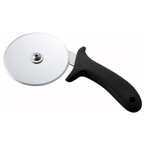 Winco PPC-4 4" Wheel Pizza Cutter with Black Polypropylene Handle