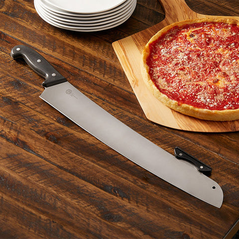 American Metalcraft PPK17 18" Stainless Steel Rocker Pizza Knife with POM Double Handle