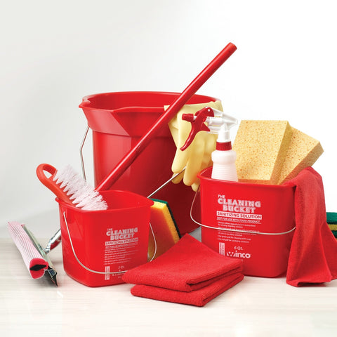 Winco PPL-3R 3 Qt Red Sanitizing Pail