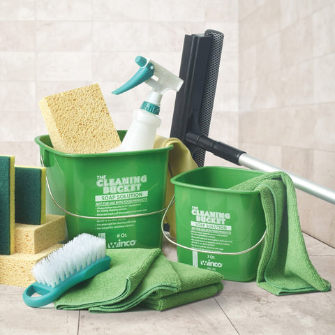 Winco PPL-6G Green 6 Qt Cleaning Bucket