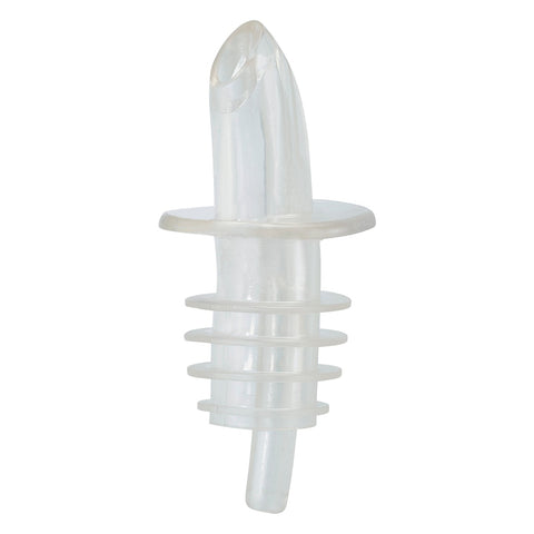 Winco PPR-2C Free Flow Liquor Pourer, Clear Plastic, No Collar