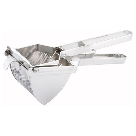 Winco PR-16 Square Stainless Steel Potato Ricer, 17"L