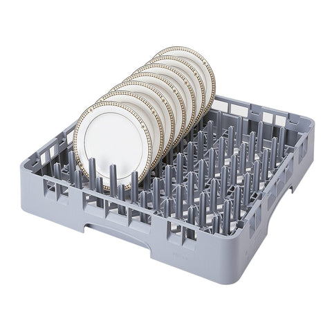 Cambro PR314151 Camrack Full-Size 9x9 Peg Dish Rack, Soft Gray, No Extenders