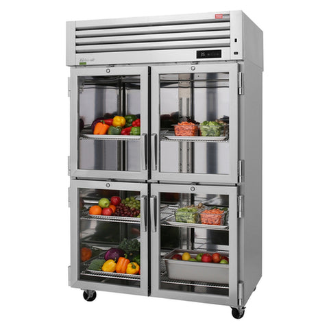 Turbo Air PRO-50-4R-N(-AR) 51.75" Two-Section Solid Half-Door Reach-In Refrigerator