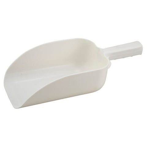 Winco PS-64 64 oz Polypropylene White Ice Scoop