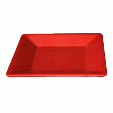 Thunder Group PS3214RD Passion Red 13-3/4" Square Melamine Plate