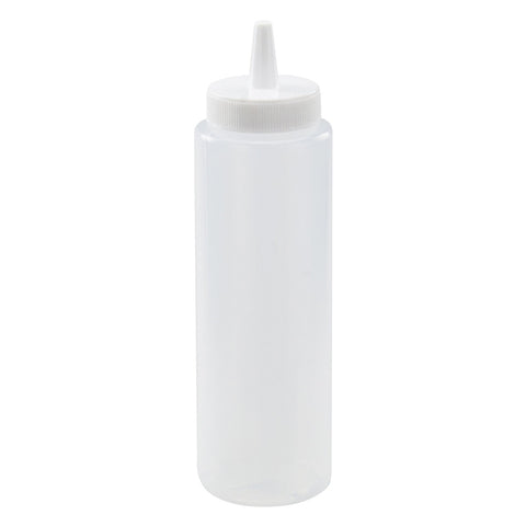 Winco PSB-08C 8 oz Clear Plastic Squeeze Bottle