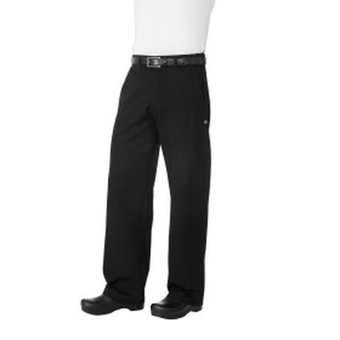 Chef Works PSERBLKXL Men's Professional Series Chef Pants, Black, XL