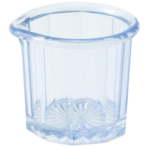 Winco PSN-2 2 oz. Clear SAN Plastic Syrup/Creamer Pitcher, 24/Pack