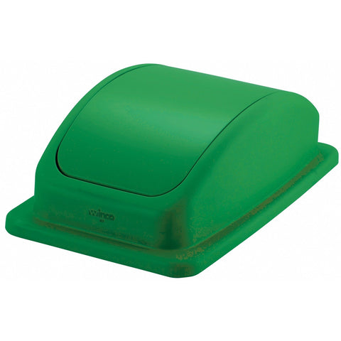 Winco PTCL-23GR Green Polypropylene Swing Lid for PTC-23GRC Trash Can