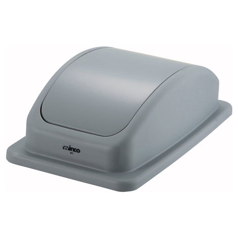 Winco PTCL-23 Gray Plastic Trash Can Lid Cover