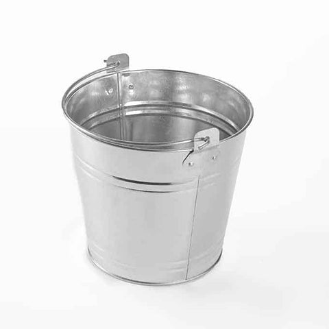 American Metalcraft PTUB87 148 oz Galvanized Steel Round Serving Pail with Wire Handle