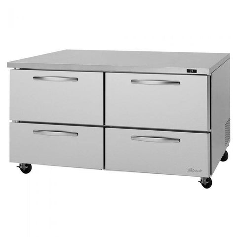 Turbo Air PUR-60-D4-N PRO Series 4-Drawer Undercounter Refrigerator, 15.5 Cu. Ft., 115V