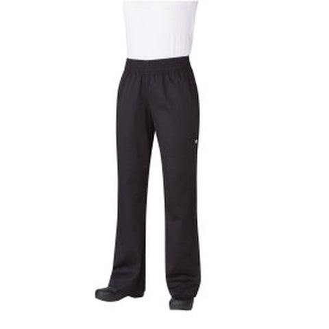 Chef Works PW005BLKL Women's Essential Baggy Pants - Black