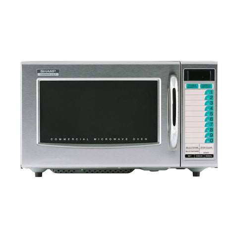 Sharp R-21LTF Medium-Duty Commercial Microwave Oven, 1000W, 1.0 cu ft
