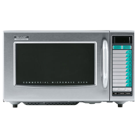 Sharp R-21LVF Medium-Duty Commercial Countertop Microwave Oven, 1000W, 1.0 Cu Ft