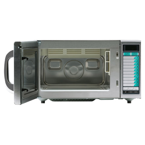 Sharp R-21LVF Medium-Duty Commercial Countertop Microwave Oven, 1000W, 1.0 Cu Ft