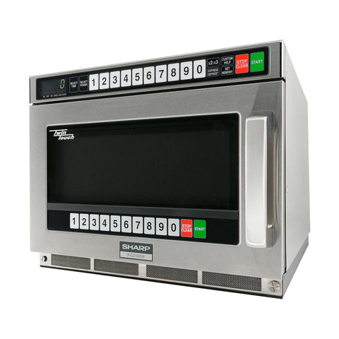 Sharp R-CD1800M TwinTouch 1800W Commercial Microwave Oven, 0.75 cu ft, Dual TouchPads