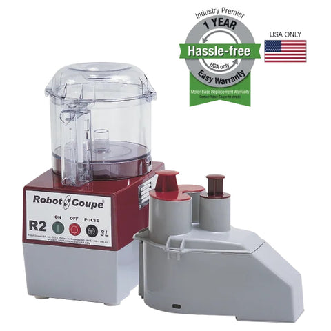 Robot Coupe R2NCLR Combination Food Processor with 3 Qt Clear Bowl