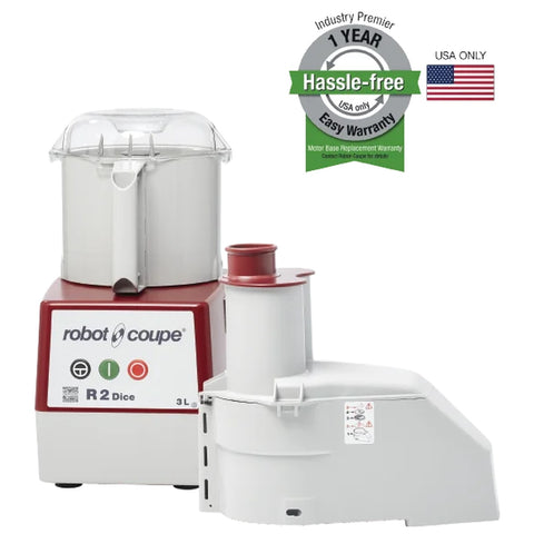 Robot Coupe R2U Commercial Food Processor with 3 L Bowl, 1 HP, 120V