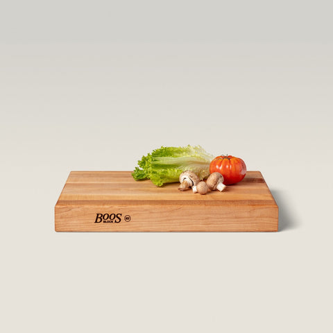 John Boos RA01 Maple Cutting Board 18" x 12" x 2-1/4" - RA-Board Series Reversible Edge-Grain Butcher Block
