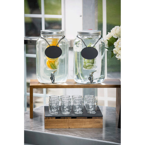 TableCraft RACA300 Cascade Risers Acacia Wood Set of 3 Nesting Display Stands